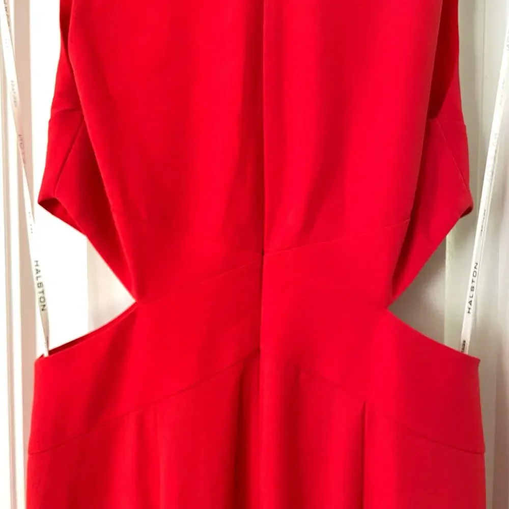 Halston Heritage Deep V Cutout Gown